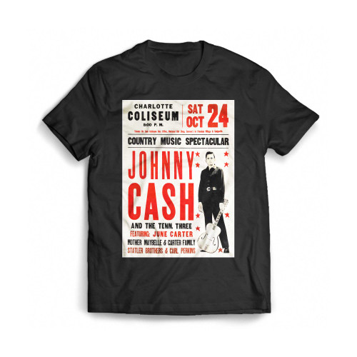 Fantastic Large Johnny Cash From 1970 Mens T-Shirt Tee