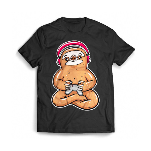 Gaming Sloth Lover Mens T-Shirt Tee