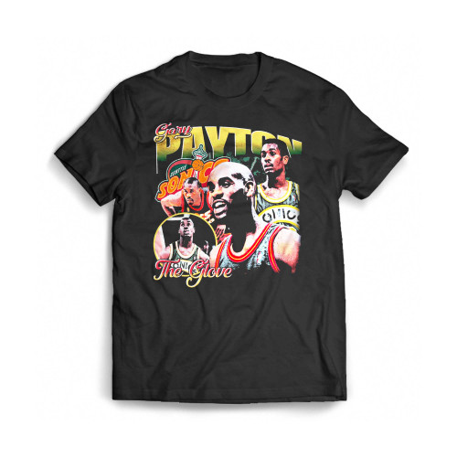 Gary Payton Seattle Supersonics Vintage Mens T-Shirt Tee