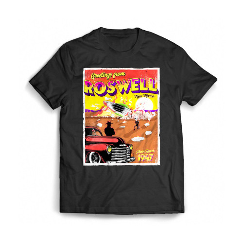 Greetings From Roswell 1947 Ufo Crash Mens T-Shirt Tee