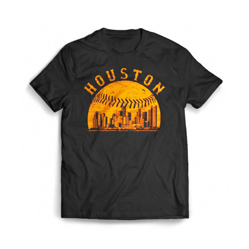 Houston Baseball Vintage Retro City Mens T-Shirt Tee