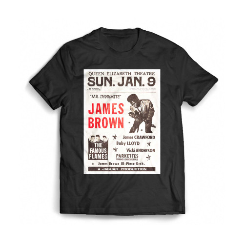 James Brown Concert Print Mens T-Shirt Tee