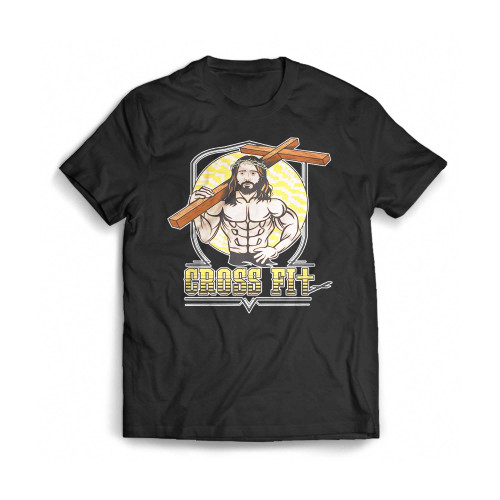 Jesus Cross Fit Gym Mens T-Shirt Tee