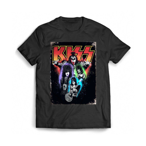 Kiss Rock Band Tin Sign Poster Mens T-Shirt Tee