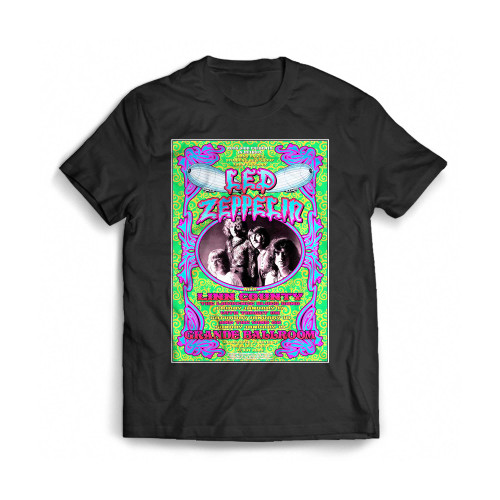 Led Zeppelin Vintage Concert Poster 1 Mens T-Shirt Tee