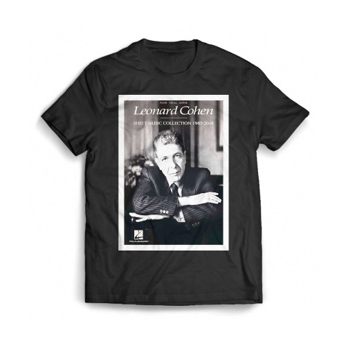 Leonard Cohen Sheet Music Collection 19672016 Mens T-Shirt Tee