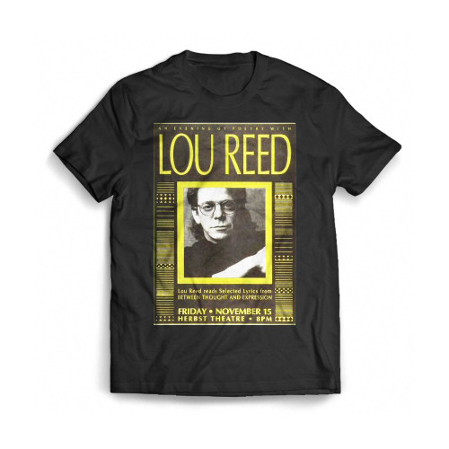 Lou Reed Vintage Concert Poster Mens T-Shirt Tee