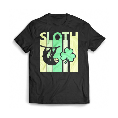 Lucky Sloth Day Irish Vintage Mens T-Shirt Tee
