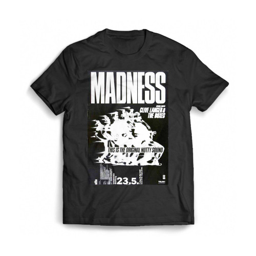 Madness Nutty Tour Wiesbadeny 1980 Concert Poster Mens T-Shirt Tee