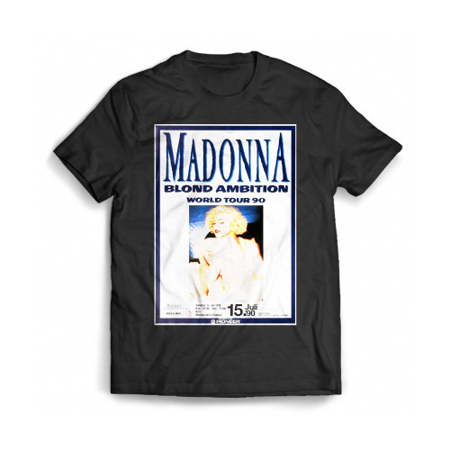 Madonna Blonde (1990) Concerto Concert Poster Mens T-Shirt Tee