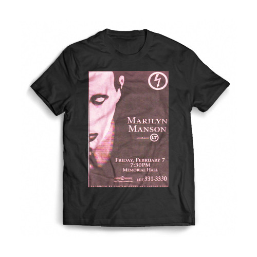 Marilyn Manson At Memorial Hall Kansas City Kansas United States Mens T-Shirt Tee