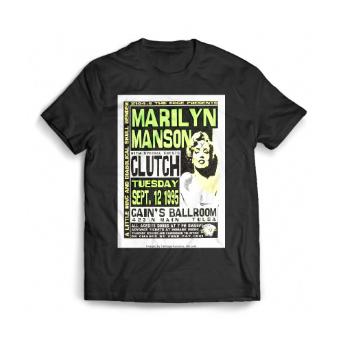 Marilyn Manson Limited Edition Concert Poster Mens T-Shirt Tee