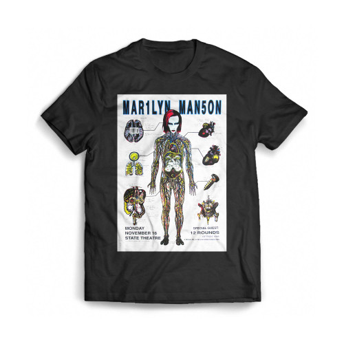 Marilyn Manson Original Rock Concert Poster Mens T-Shirt Tee