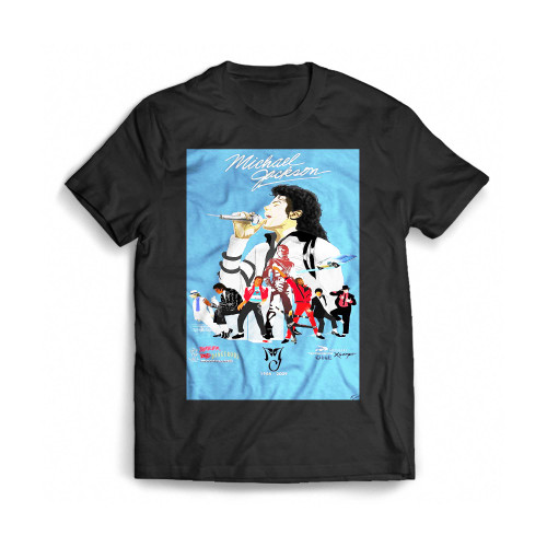 Michael Jackson Poster King Of Pop Band Music Concert Poster Mens T-Shirt Tee