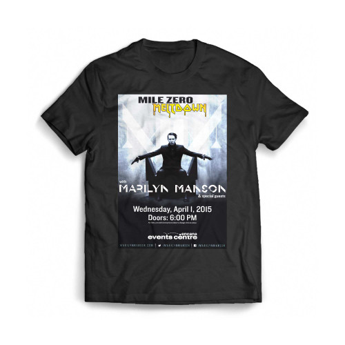 Mile Zero Meltdown With Marilyn Manson Mens T-Shirt Tee