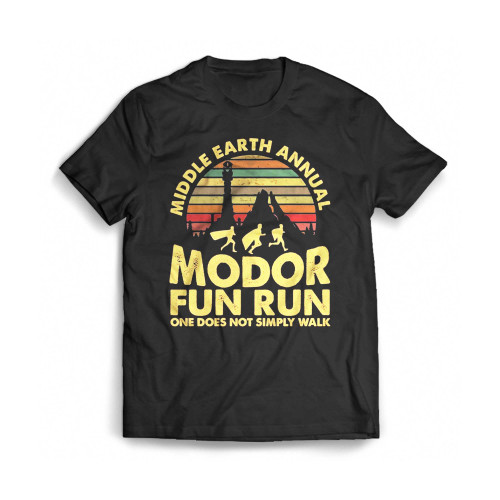 Mordor Fun Run Middle Earth'S Annual Mordor Fun Run One Does Not Simply Walk Mens T-Shirt Tee