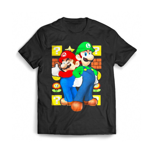 Nintendo Super Mario Luigi Mens T-Shirt Tee