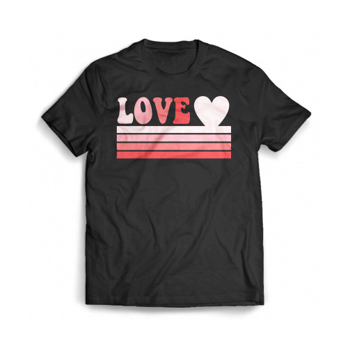 Retro Love Valentines Day Mens T-Shirt Tee