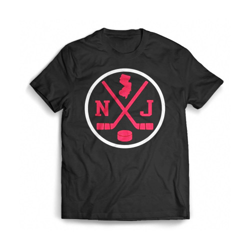 Retro New Jersey Hockey Team Emblem Vintage Mens T-Shirt Tee