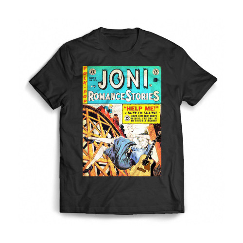 Songs By Joni Mitchell Reimagined As Pulp Fiction Book Covers & Vintage Movie S Mens T-Shirt Tee