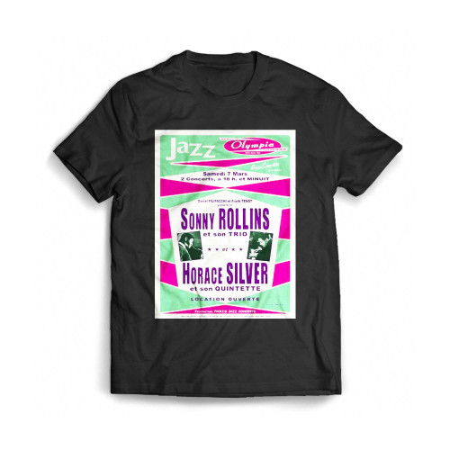 Sonny Rollins & Horace Silver Paris 1964 Mens T-Shirt Tee