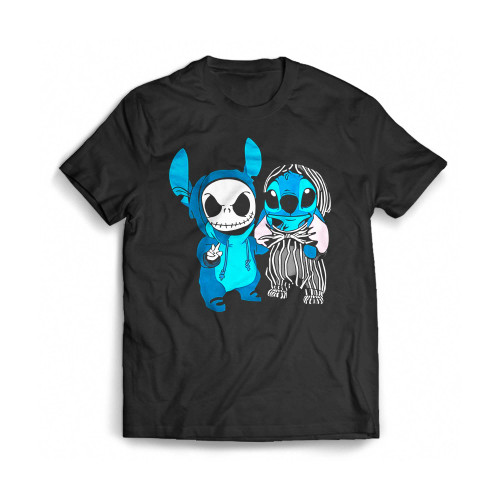 Stitch And Jack Skellington Mens T-Shirt Tee