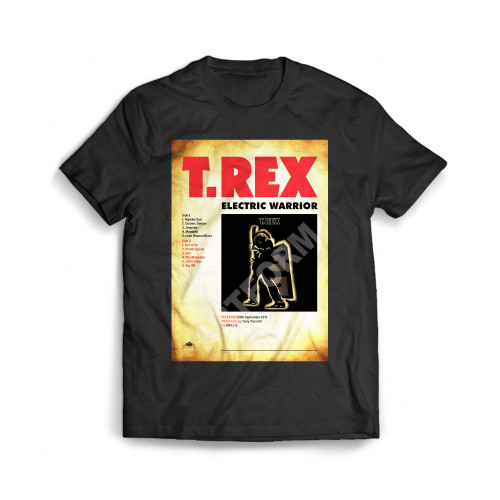 Trex Marc Bolan Electric Warrior Album Poster Mens T-Shirt Tee