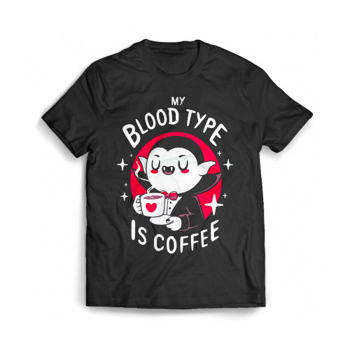 Vampire Coffee Quote Cute Dracula Mens T-Shirt Tee