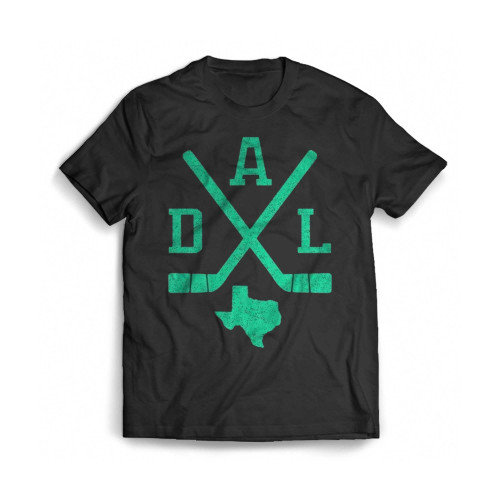 Vintage Dallas Hockey Sticks Retro Mens T-Shirt Tee
