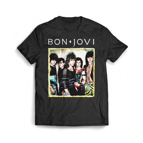 Bon Jovi Retro Photo Frame 1 Mens T-Shirt Tee