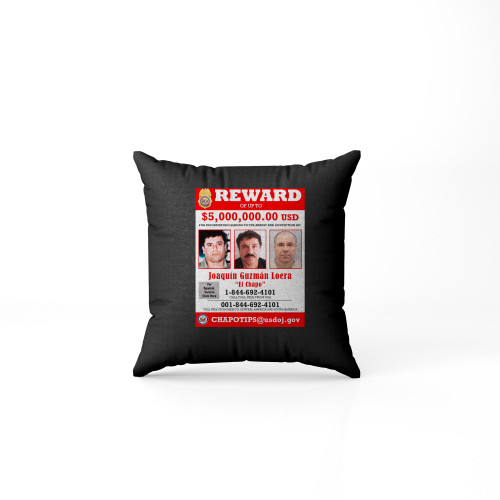 El Chapo Wanted Poster Pillow Case Cover