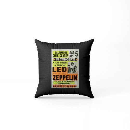 Led Zeppelin Live In Baltimore Concert Artist Pillow Case Cover
