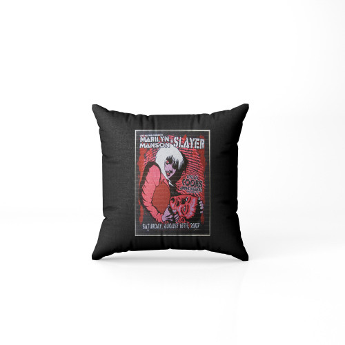 Marilyn Manson Slayer Concert Poster 2007 Pillow Case Cover