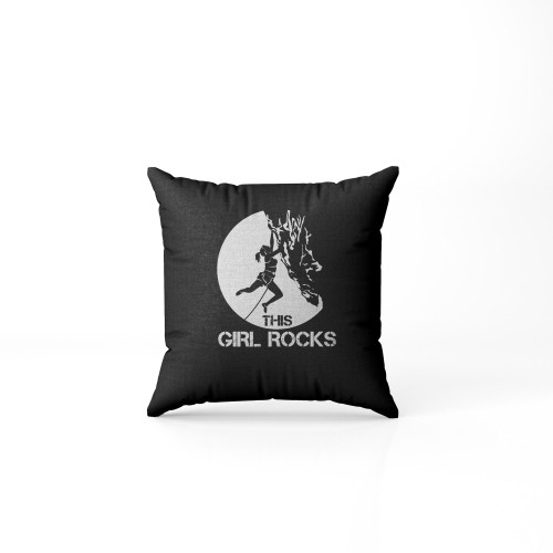 This Girl Rocks Climbing Boulder Carabiner Climber Pillow Case Cover