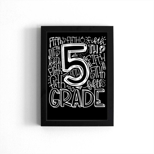 5Th Grade Typography Team Fifth Grade Teacher Back To School Poster