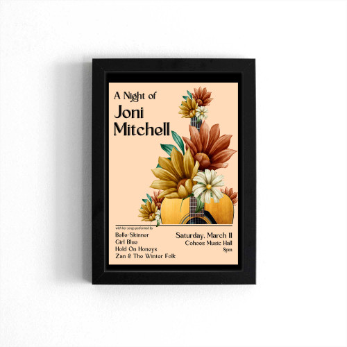 A Night Of Joni Mitchell Zan The Winter Folk Girl Blue Hold On Honeys And Belleskinner Poster