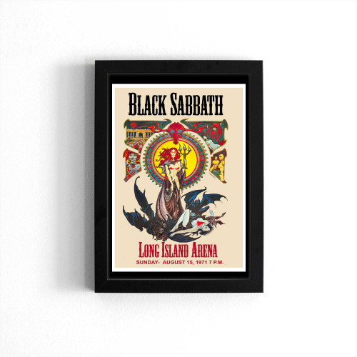 Black Sabbath At Long Island Arena Concert 1971 Poster