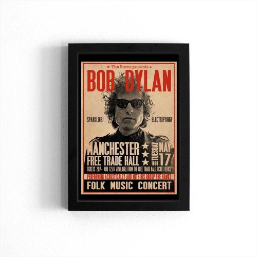 Bob Dylan Manchester Concert Poster Poster