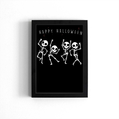 Dancing Skeletons Happy Halloween Poster