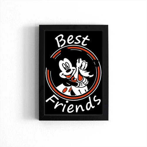 Disney Inspired Mickey And Pluto Best Friends Poster