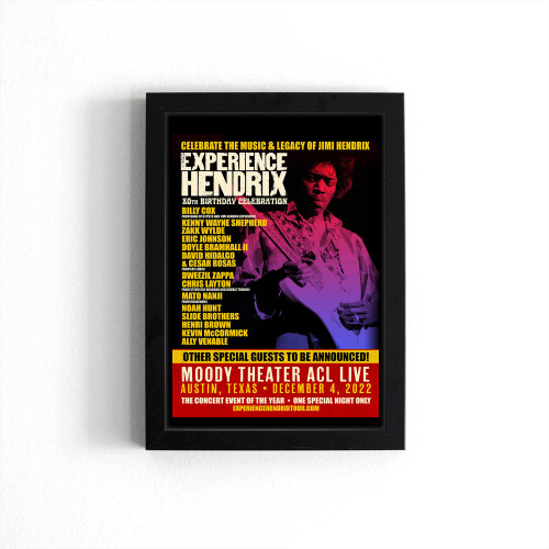 Experience Hendrix Concert Event At Acl Live December 4 Celebrates 80 Years Of Jimi Hendrix Poster