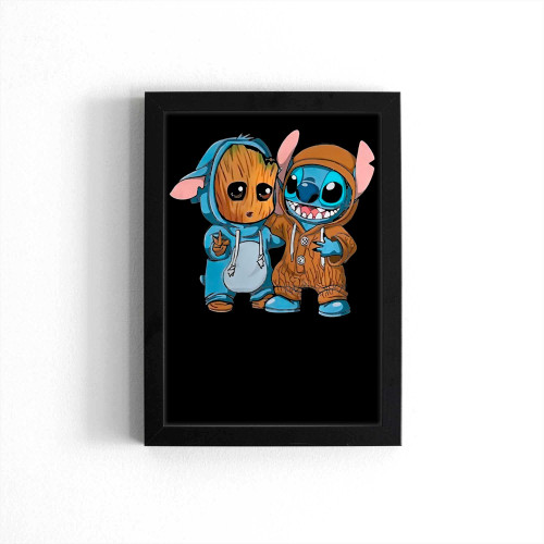 Groot And Stitch Friends Poster