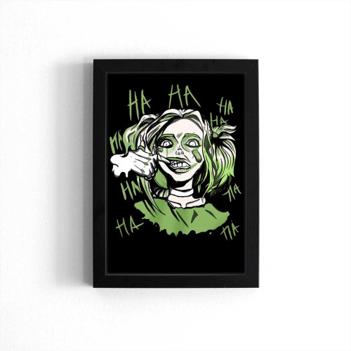 Harley Quinn Retro Oil Green 4S Poster