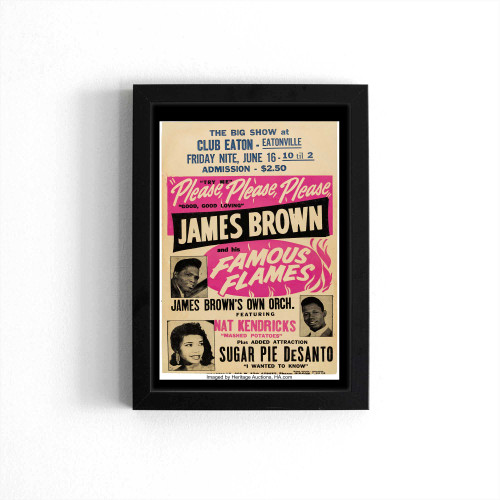 James Brown 1961 Eatonville Fl Please Please Please Concert Poster