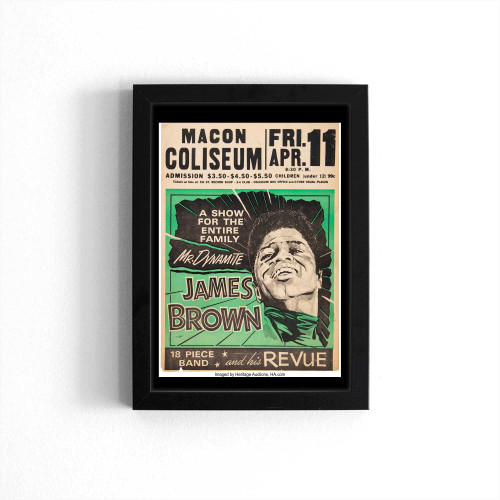 James Brown 1969 Macon Ga Jumbo Globe Concert Poster