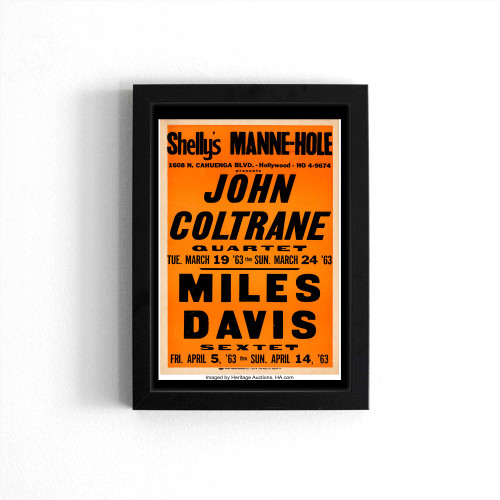 John Coltrane Miles Davis Shelly'S Mannehole Concert Poster