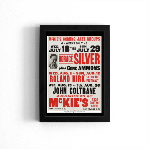 John Coltrane Roland Kirk Horace Silver 1962 Chicago Concert Poster