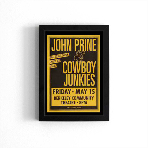 John Prine Vintage Concert From Berkeley Community Theatre Poster