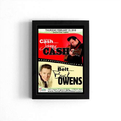 Johnny Cash & Buck Owens Tribute Concert Poster