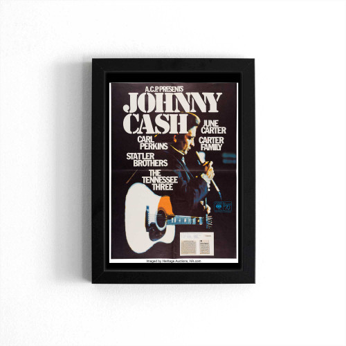 Johnny Cash 1972 Large German Concert Poster